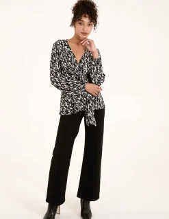 Wrap Front Tie Back Top