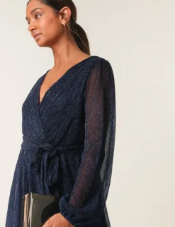 Wrap Metallic Dress