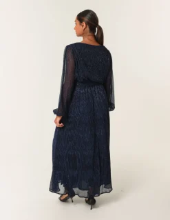 Wrap Metallic Dress