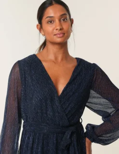 Wrap Metallic Dress