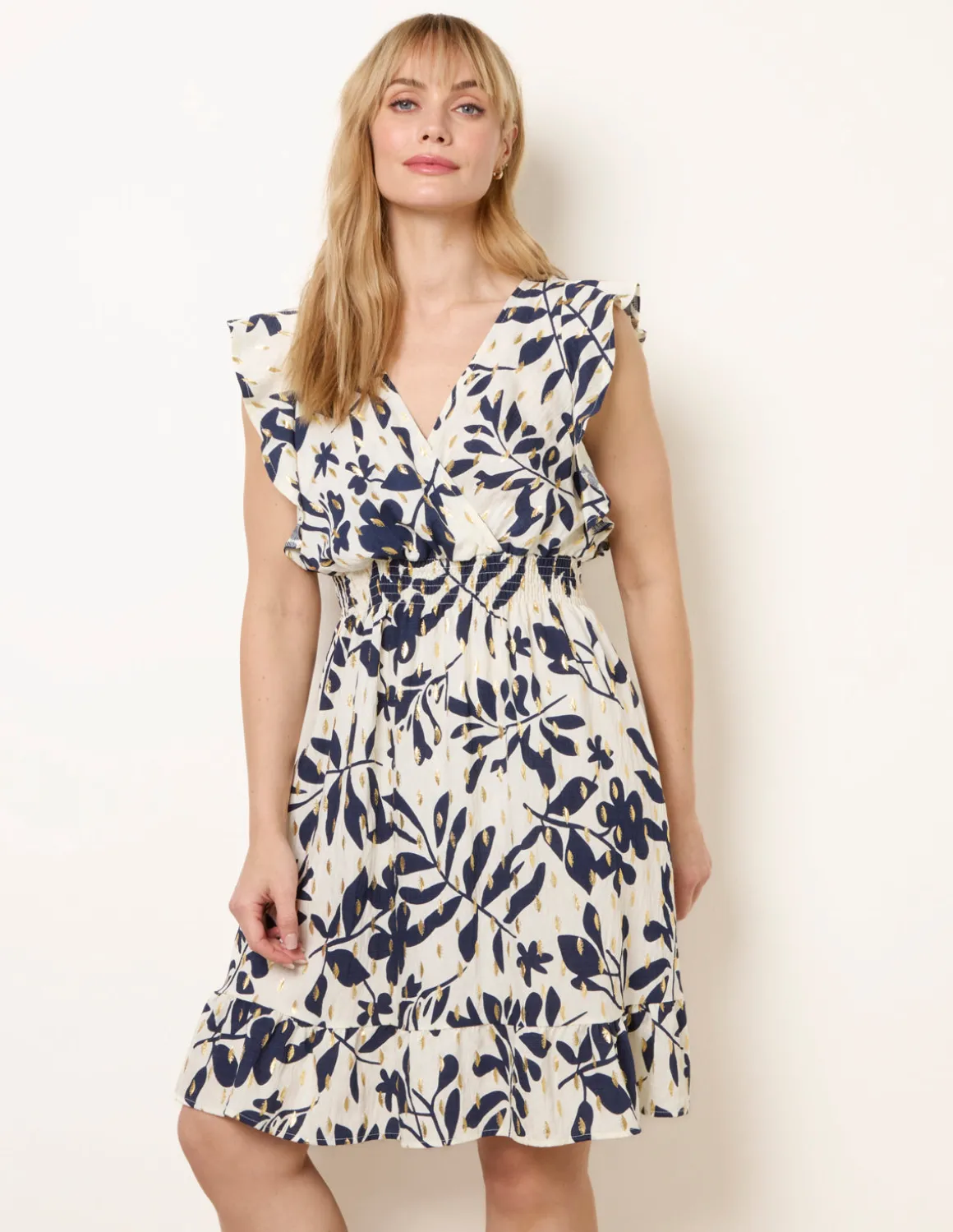 Wrap Over Mini Dress