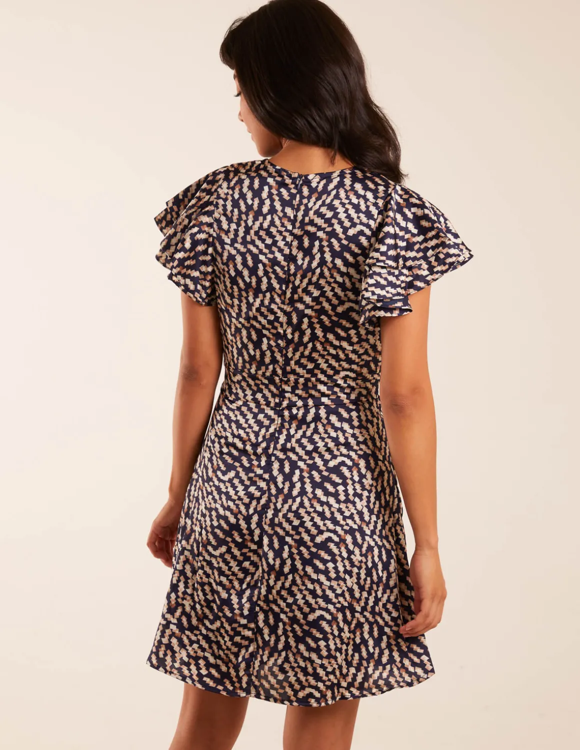 Wrap Ruffle Mini Dress