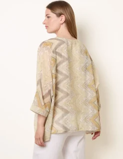 Zig Zag Round Neck Oversized Top