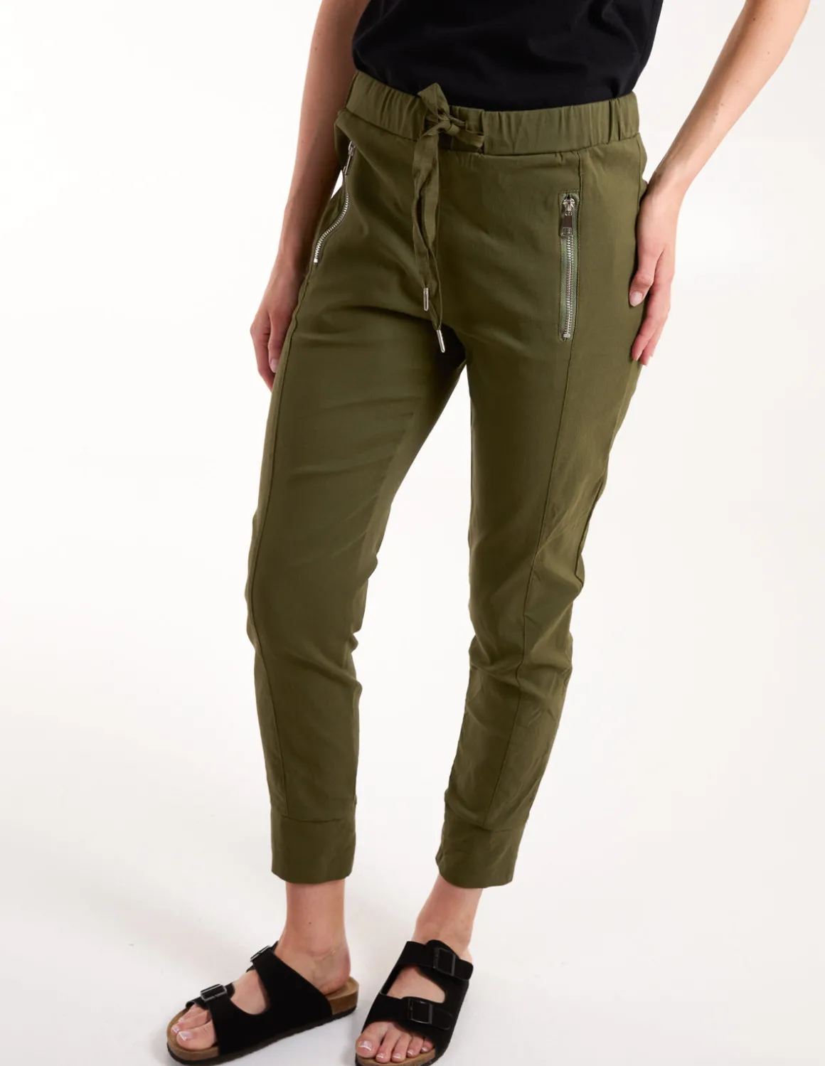 Zip Drawstring Trousers