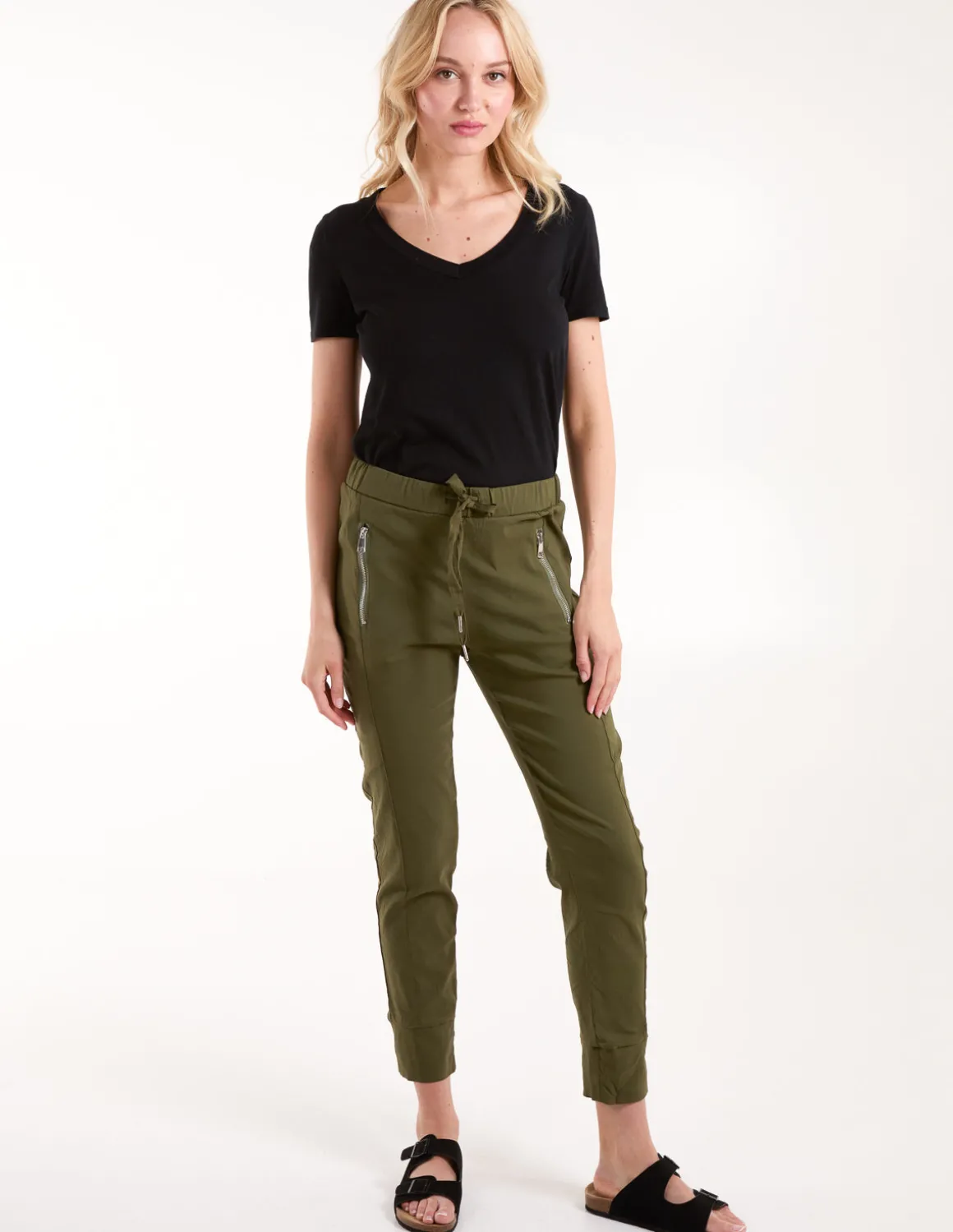 Zip Drawstring Trousers