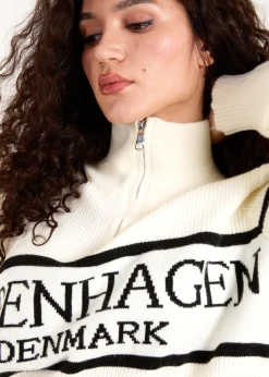 Zip Neck Logo Jumper